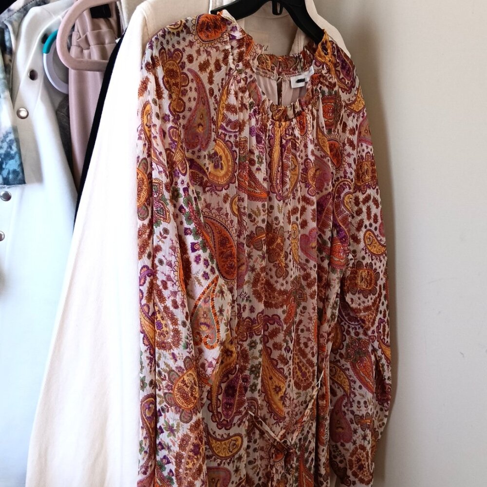 NWT Whimsical Colorful Paisley Flower Springtime Dress